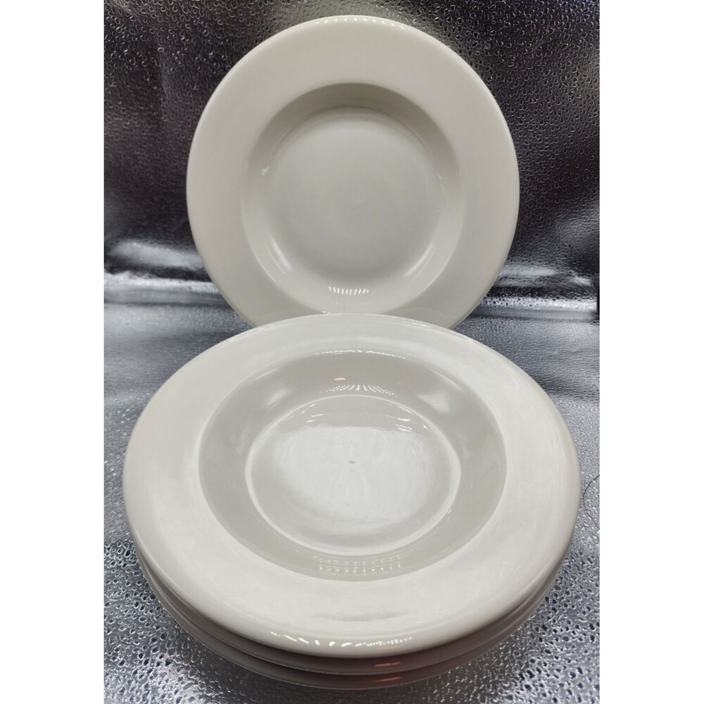 Syracuse China White Wide Rim Bowl 25-c-2 USA (Set of 4) READ!!!!!
